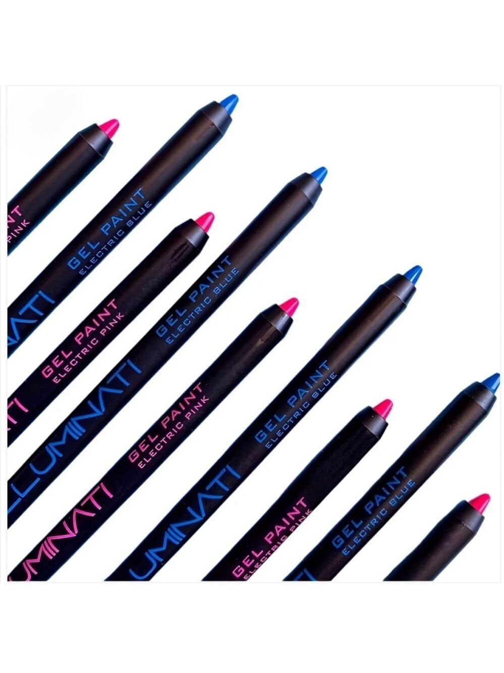New/Sealed Illuminati Gel Paint Eyeliner Set in Electric Pink & Electric Blue - Picture 2 of 12
